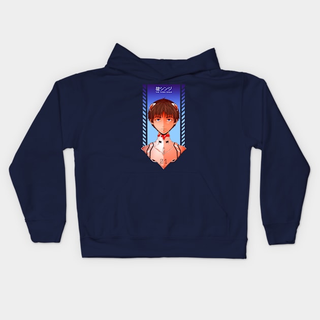 SHINJI IKARI Kids Hoodie by Chofy87